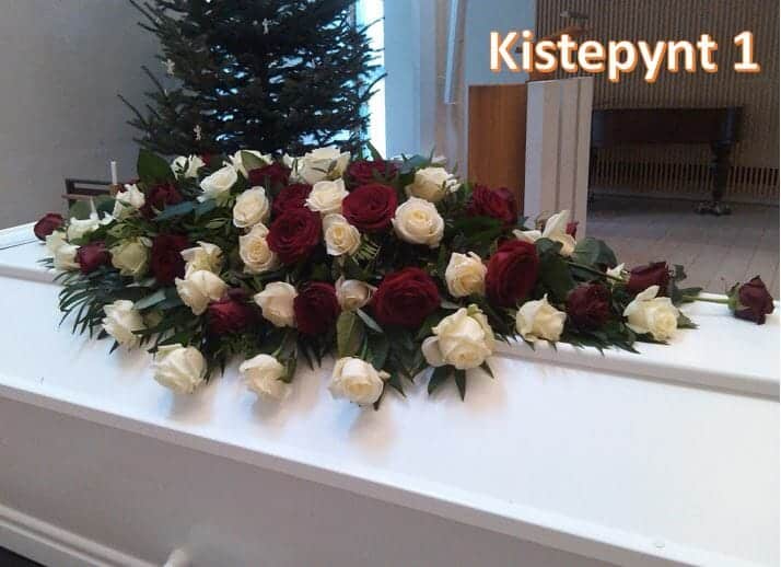 Kistepynt røde og hvide roser